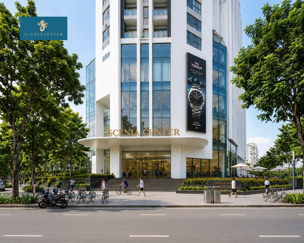 Hình ảnh: Mặt đường Nguyễn Hiền của trung tâm thương mại Scenia Center